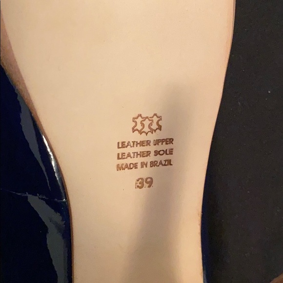 Brand New ALDO blue patent open toe pumps. - Picture 2 of 4